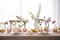 Set of 10 - Amber Glass Bud Vase - Small for Flowers, Bud - in Bulk, Cute Mini Vintage Vases for Centerpieces, Wedding Decorations, Table Decor(Pink Orange)